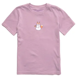 Kids Snowman Fox Short Sleeve Crusher Tee Life is Good
