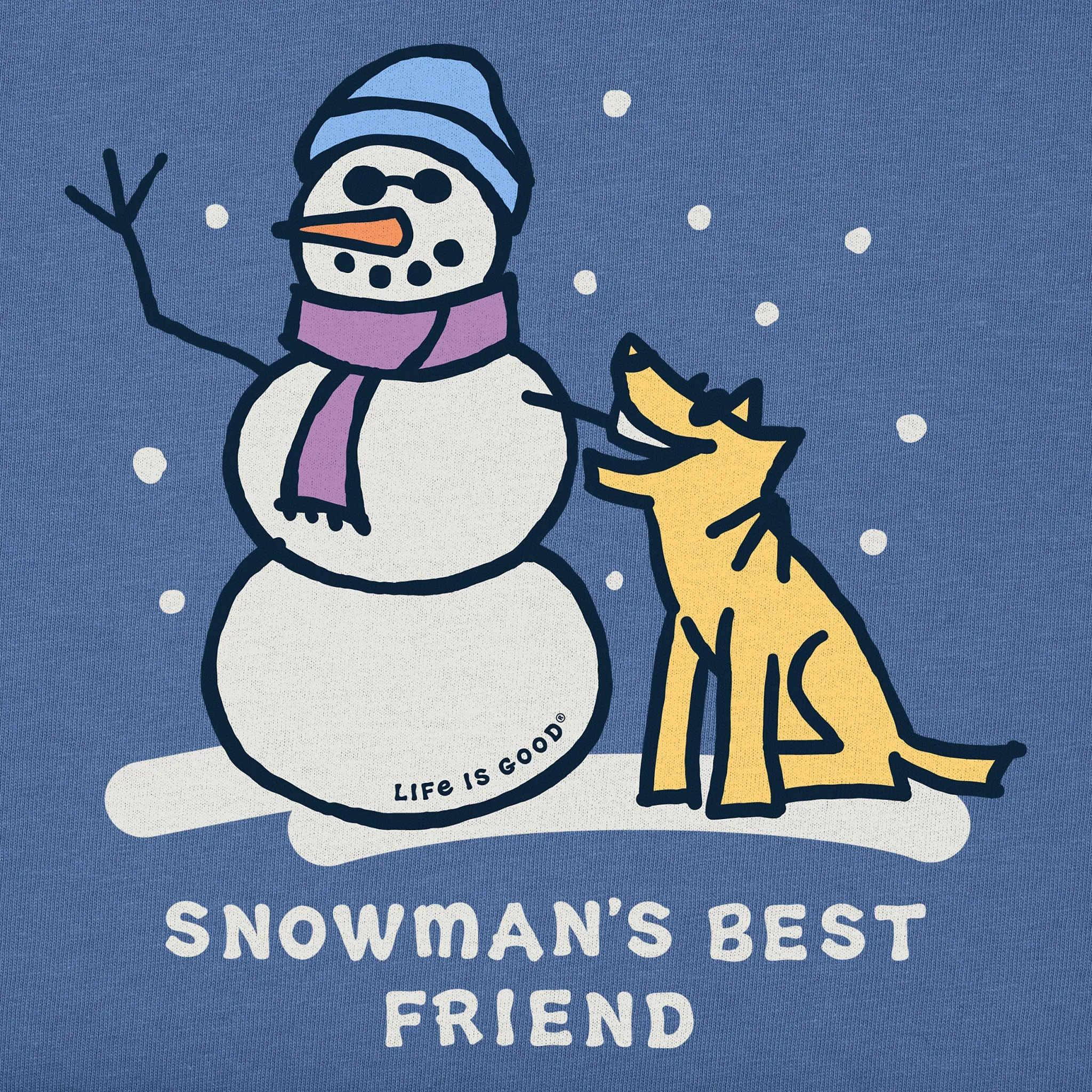 Kids Snowman's Best Friend Short Sleeve Crusher Tee Life is Good