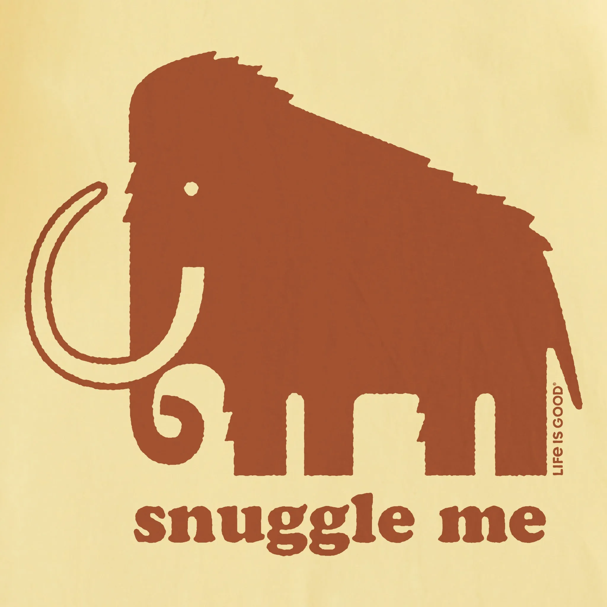 Kids Snuggle Me Mammoth Short Sleeve Crusher Tee Life is Good