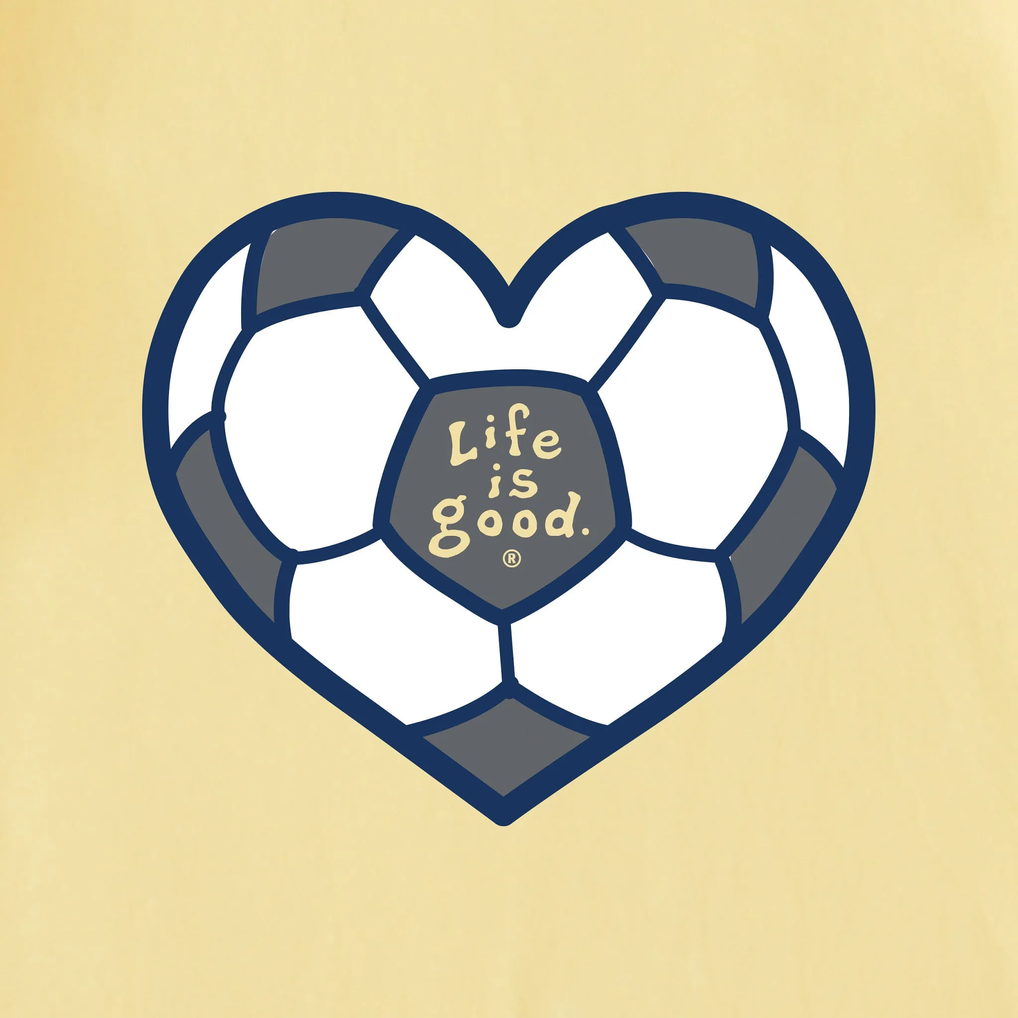 Kids Soccer Heart Short Sleeve Crusher Tee Life is Good