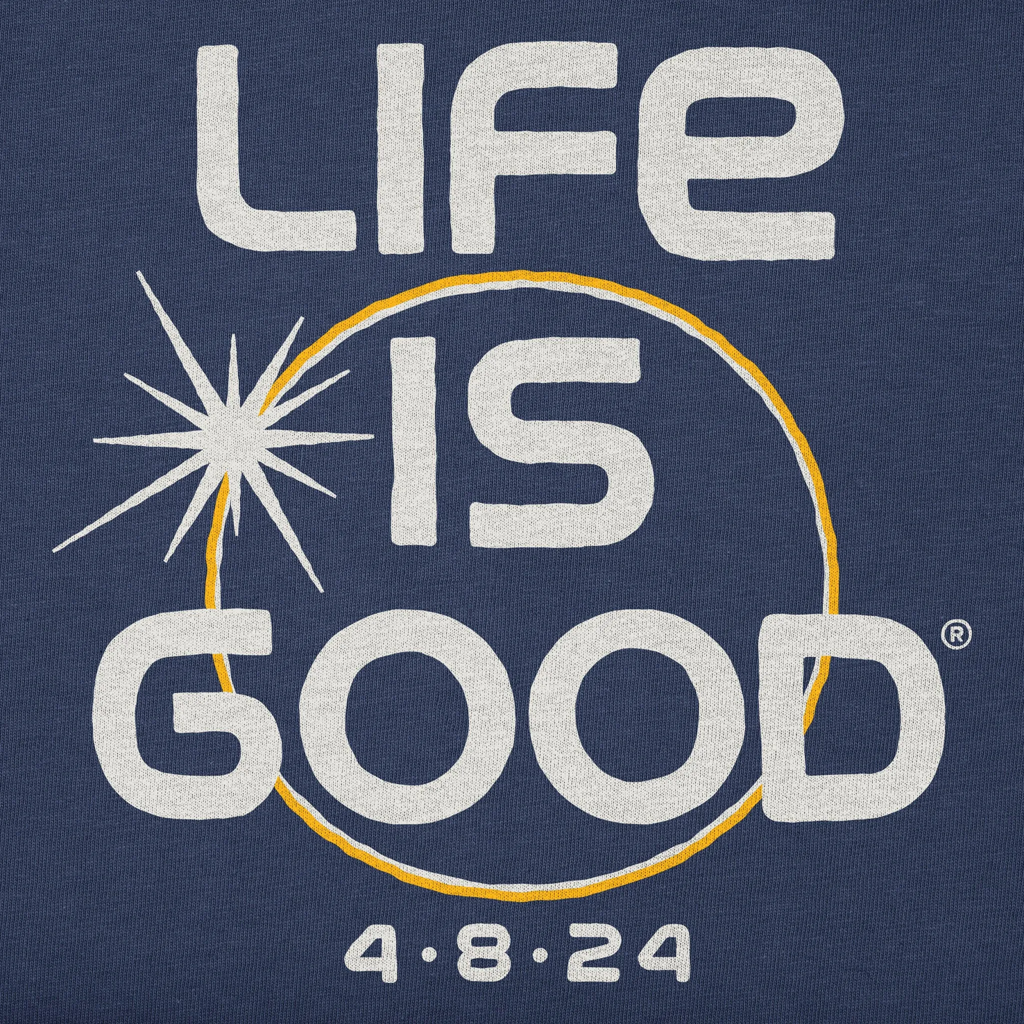 Kids Solar Eclipse LIG 4.8.24 Short Sleeve Crusher Tee Life is Good