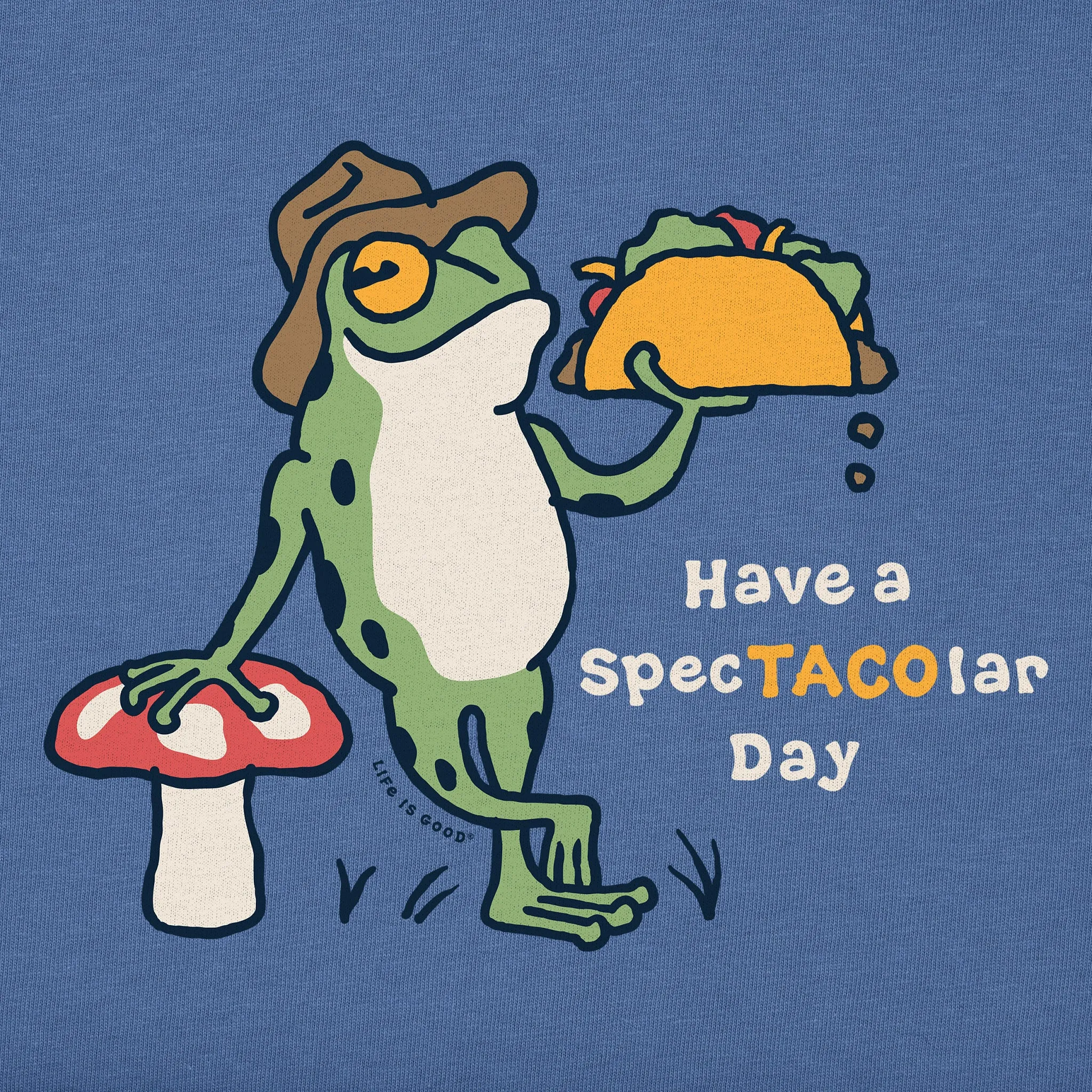 Kids SpecTACOlar Day Frog Short Sleeve Crusher Tee Life is Good