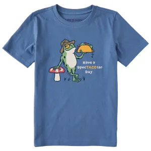 Kids SpecTACOlar Day Frog Short Sleeve Crusher Tee Life is Good