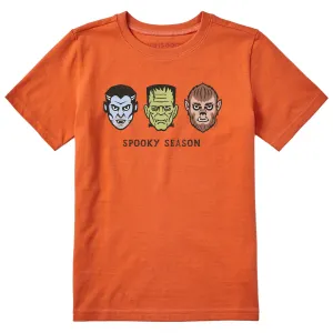 Kids Spooky Season Monsters Short Sleeve Crusher Tee Life is Good