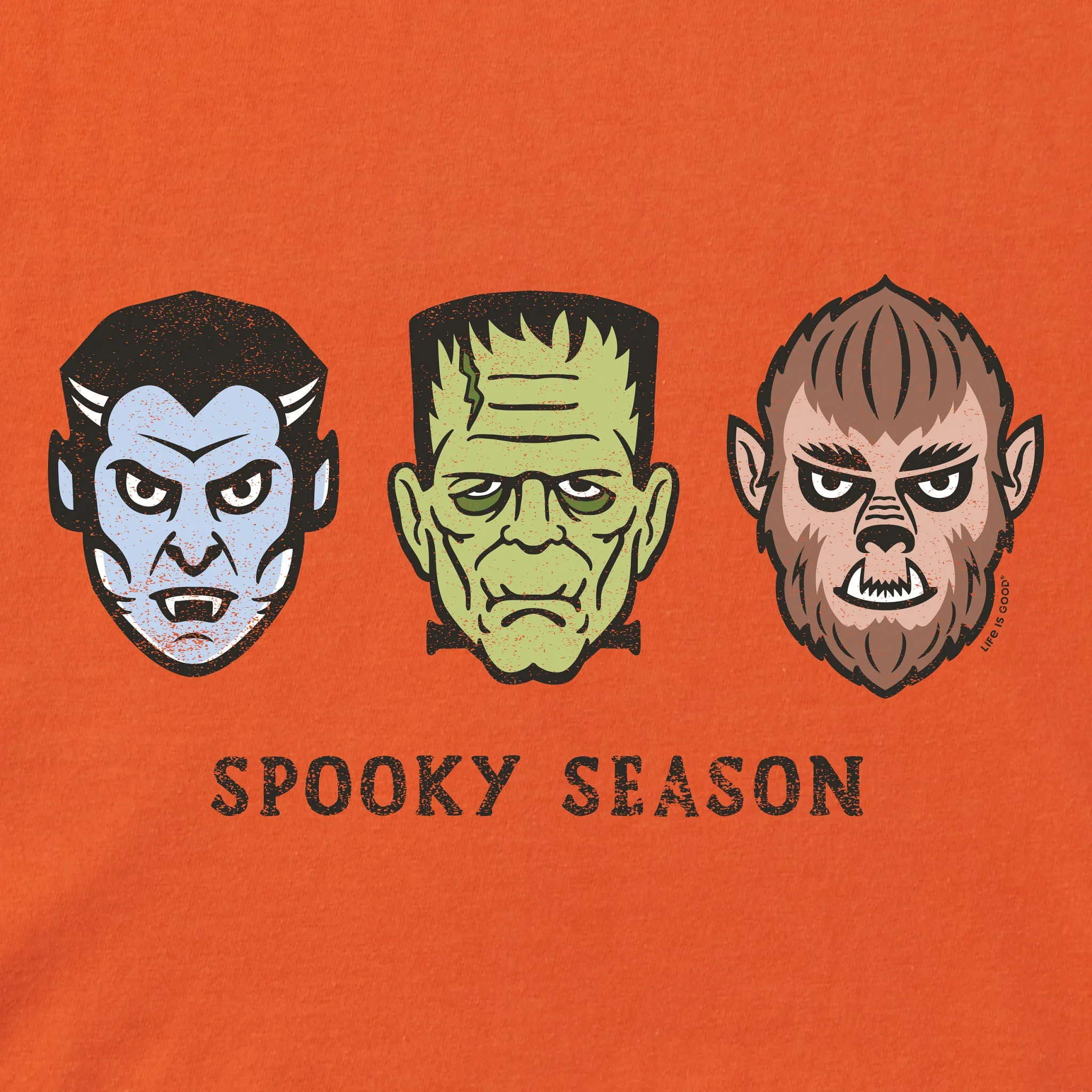 Kids Spooky Season Monsters Short Sleeve Crusher Tee Life is Good