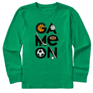 Kids Sport Game On Long Sleeve Crusher Tee Life is Good