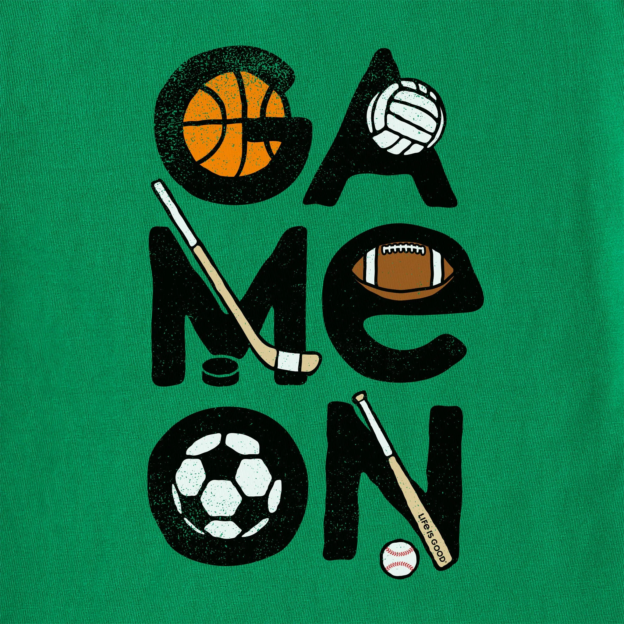 Kids Sport Game On Long Sleeve Crusher Tee Life is Good