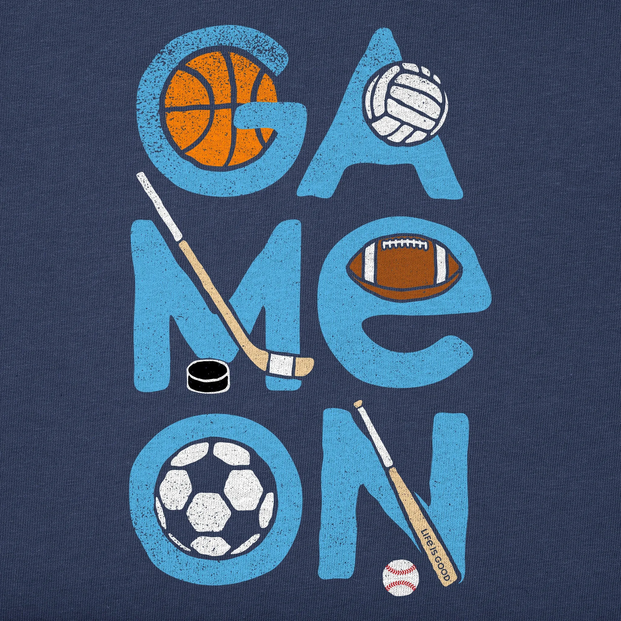 Kids Sport Game On Short Sleeve Crusher Tee Life is Good