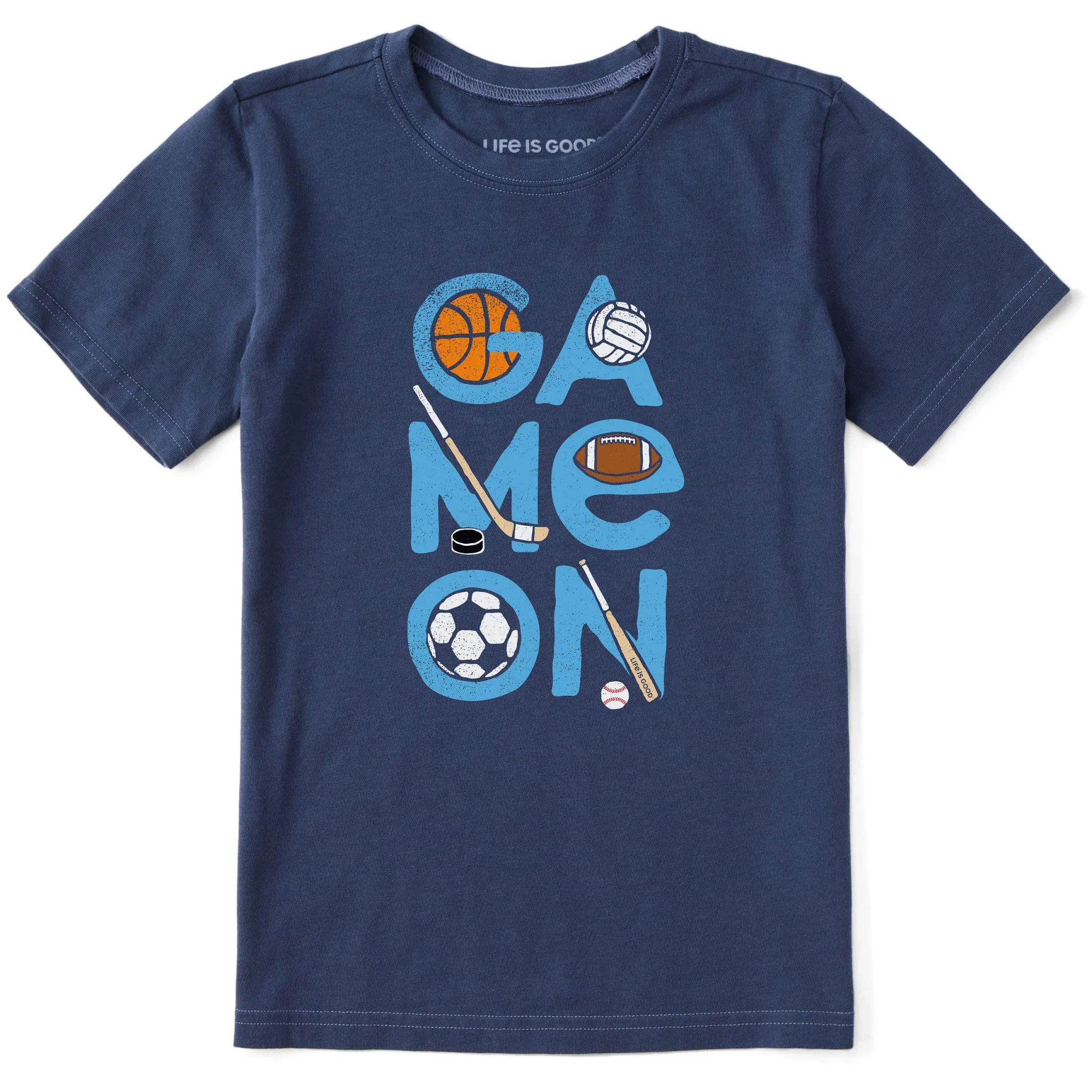 Kids Sport Game On Short Sleeve Crusher Tee Life is Good