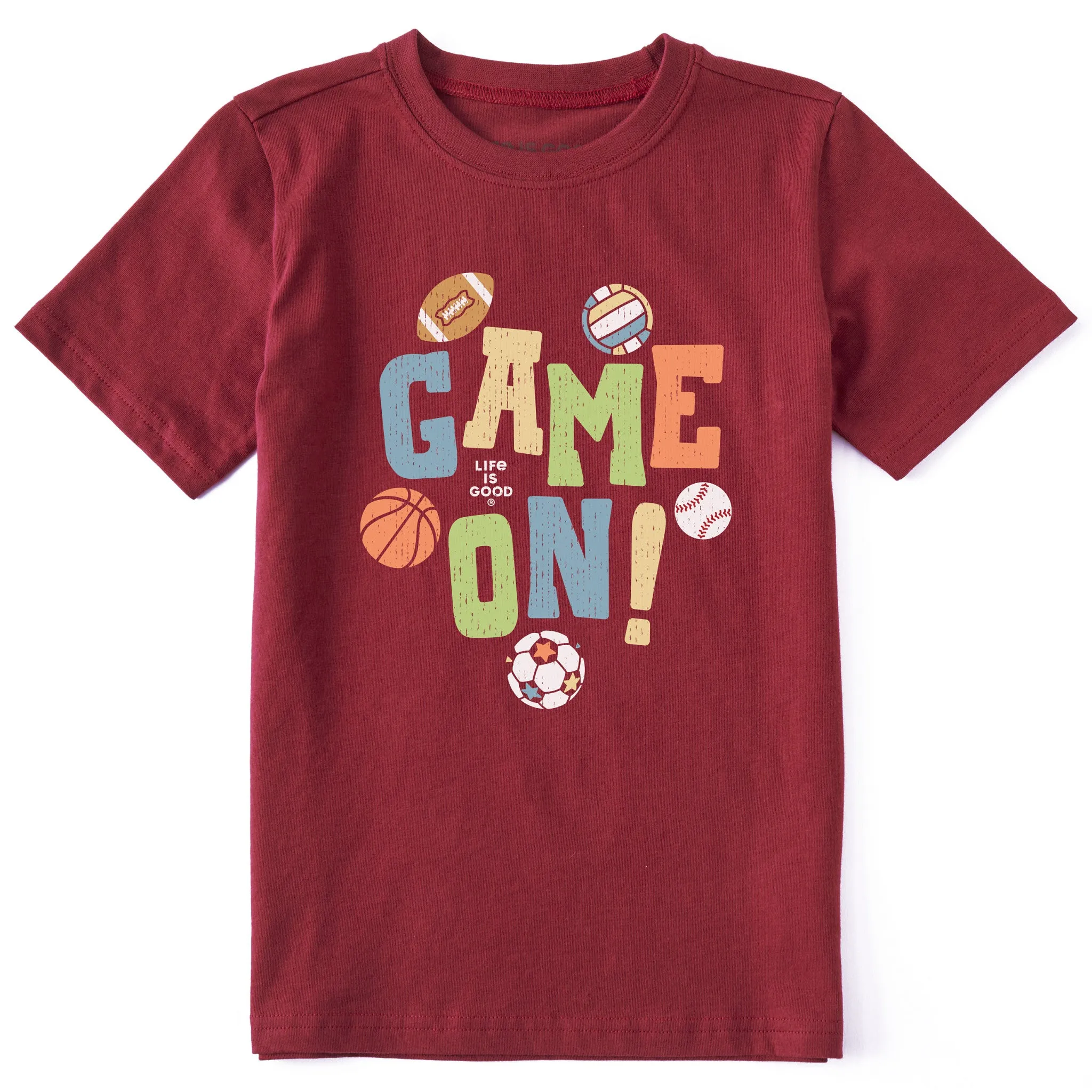 Kids Sports Game On Short Sleeve Crusher Tee Life is Good