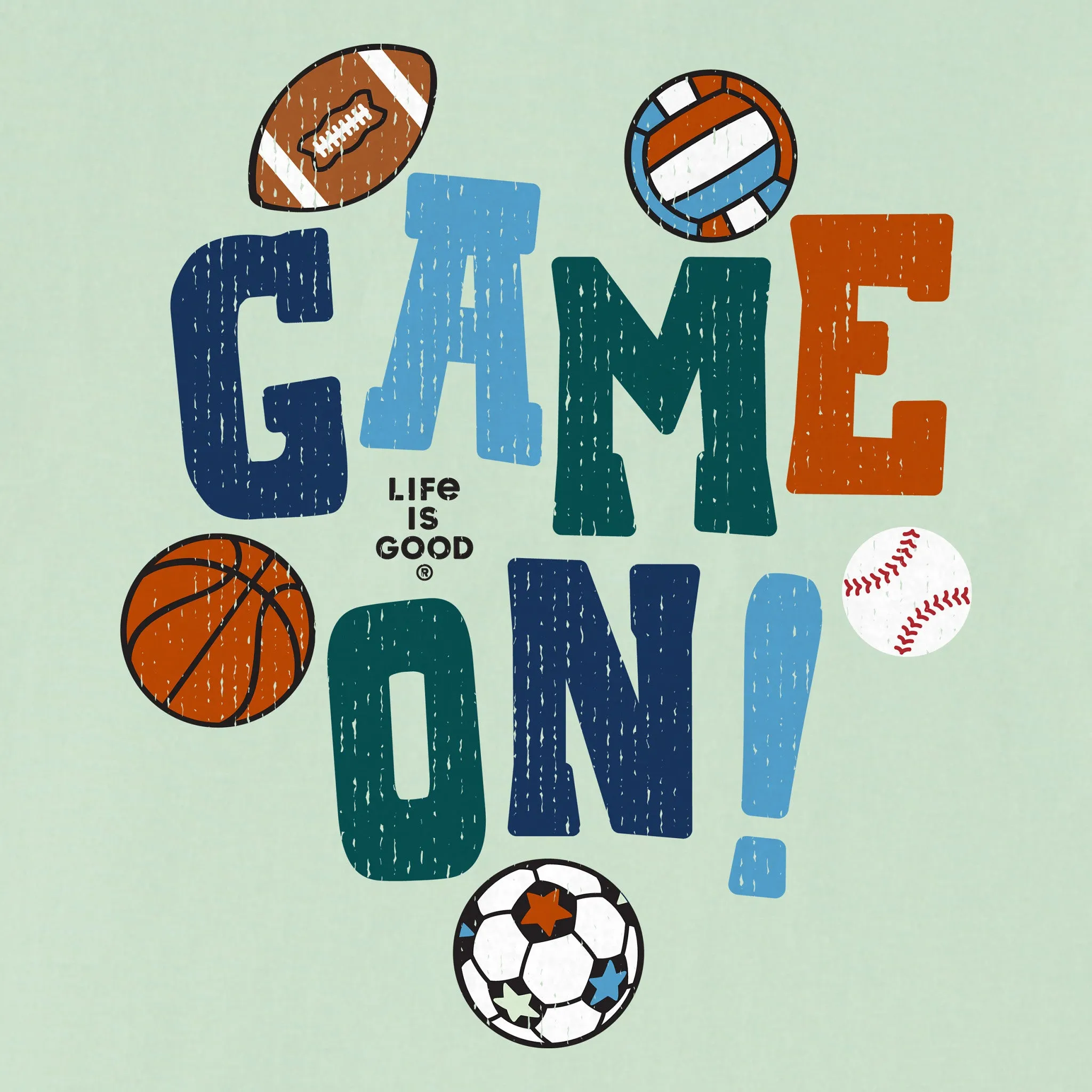 Kids Sports Game On Short Sleeve Crusher Tee Life is Good