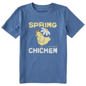 Kids Spring Chicken Short Sleeve Crusher Tee Life is Good