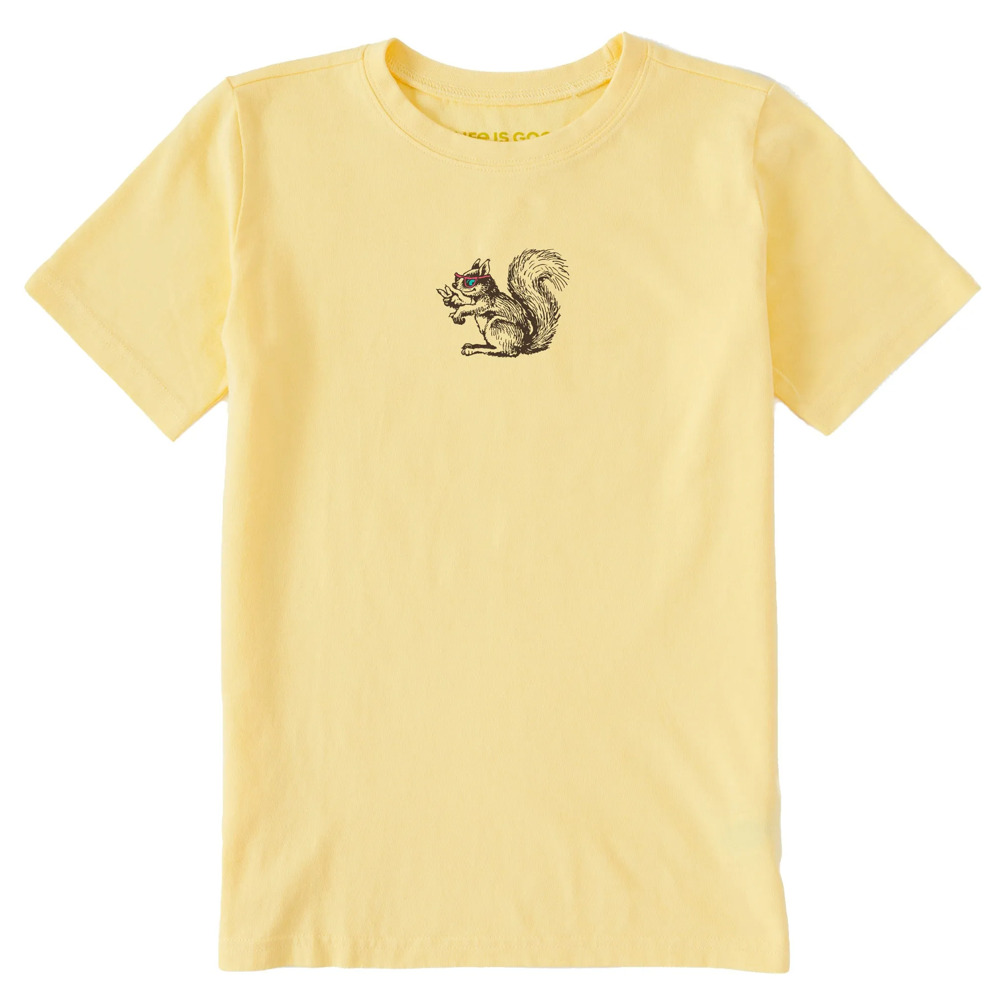 Kids Squirrel Mini Short Sleeve Crusher Tee Life is Good