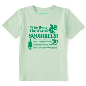 Kids Squirrels Run the World Short Sleeve Crusher Tee Life is Good