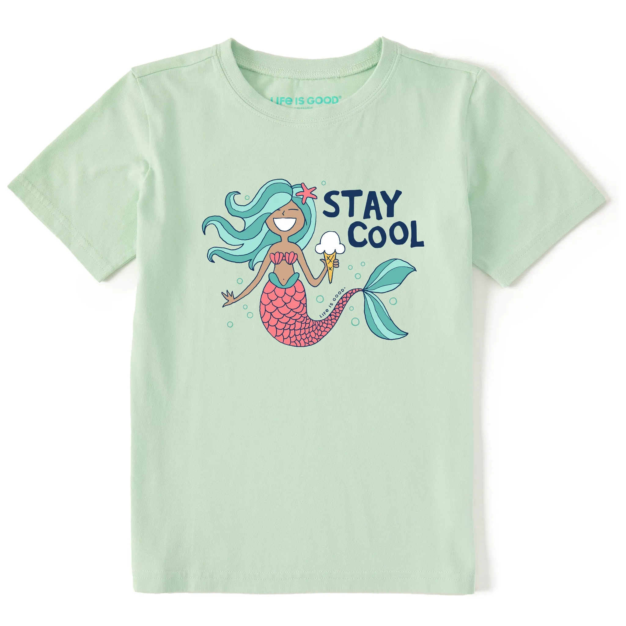 Kids Stay Cool Mermaid Short Sleeve Crusher Tee Life is Good