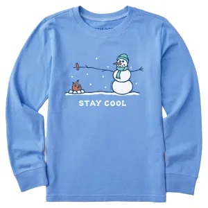 Kids Stay Cool Snowman Long Sleeve Crusher Tee Life is Good