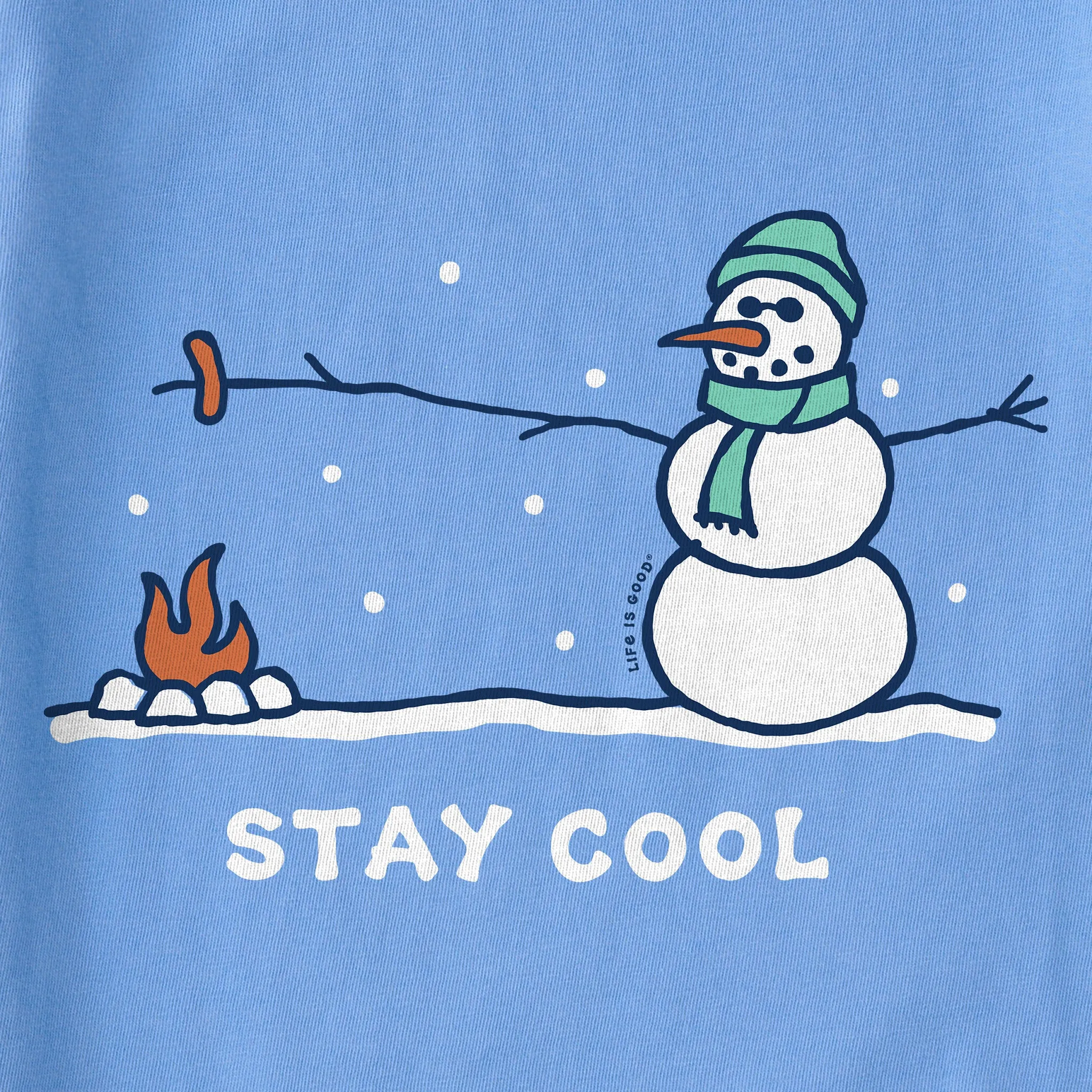 Kids Stay Cool Snowman Long Sleeve Crusher Tee Life is Good