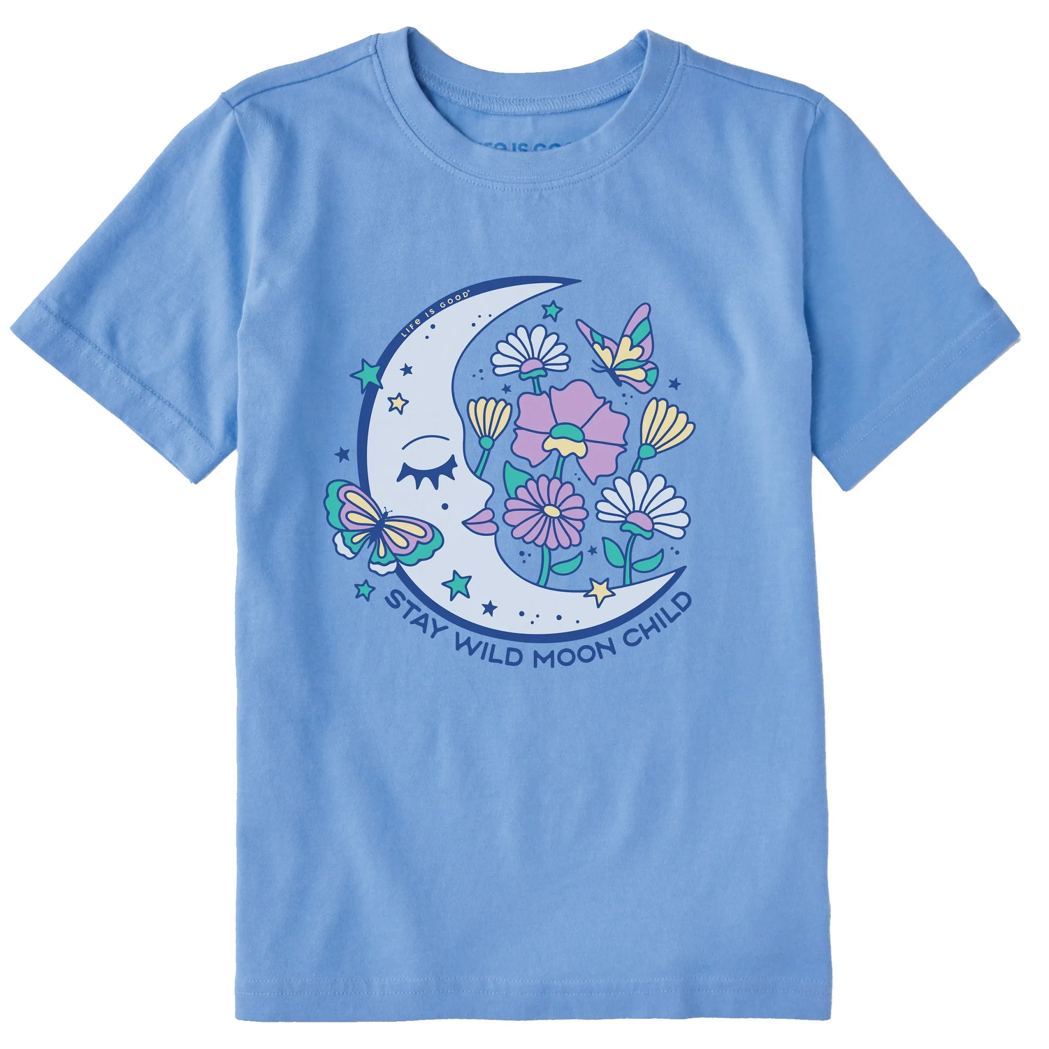 Kids Stay Wild Moon Child Flowers Short Sleeve Crusher Tee Life is Good