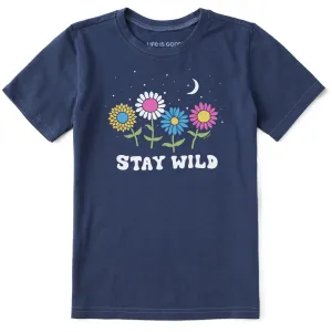 Kids Stay Wild Night Flowers Short Sleeve Crusher Tee Life is Good