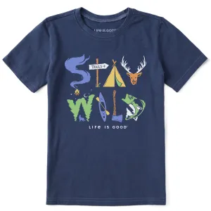Kids Stay Wild Short Sleeve Crusher Tee Life is Good