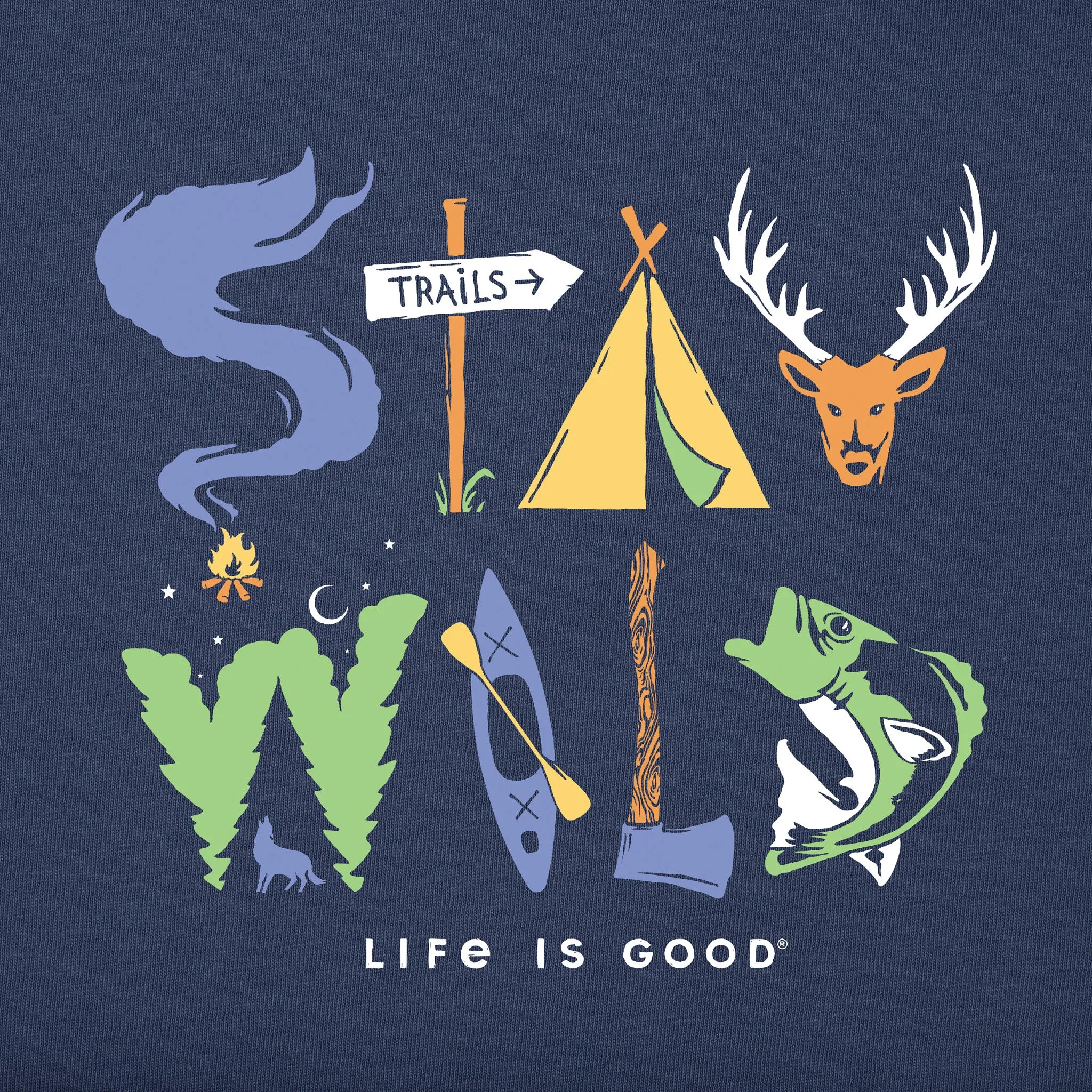 Kids Stay Wild Short Sleeve Crusher Tee Life is Good