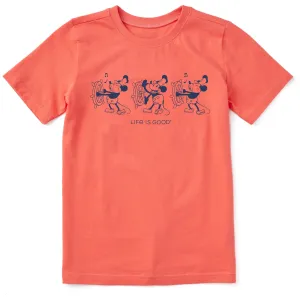 Kids Steamboat Willie at the Helm Short Sleeve Crusher Tee Life is Good