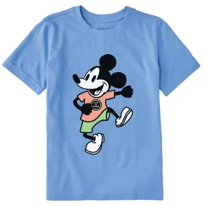 Kids Steamboat Willie Dancing Short Sleeve Crusher Tee Life is Good