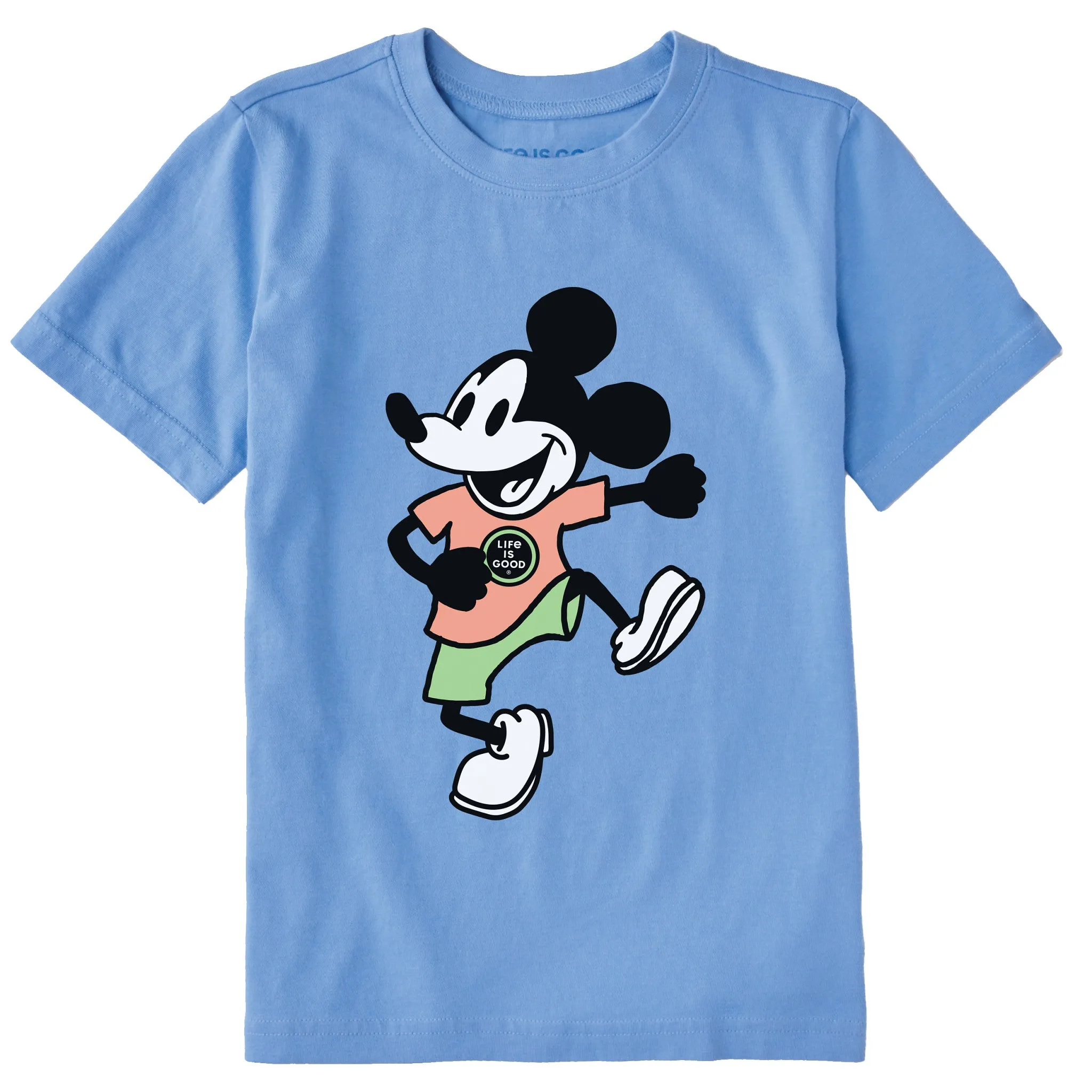Kids Steamboat Willie Dancing Short Sleeve Crusher Tee Life is Good