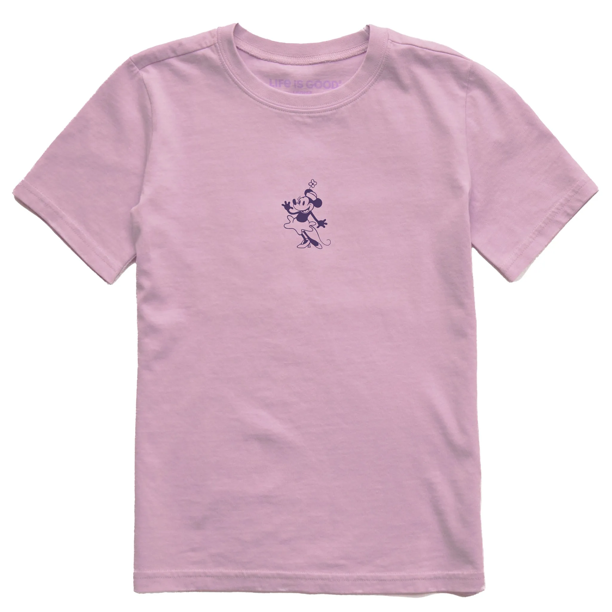 Kids Steamboat Willie Little Miss Mouse Short Sleeve Crusher Tee Life is Good