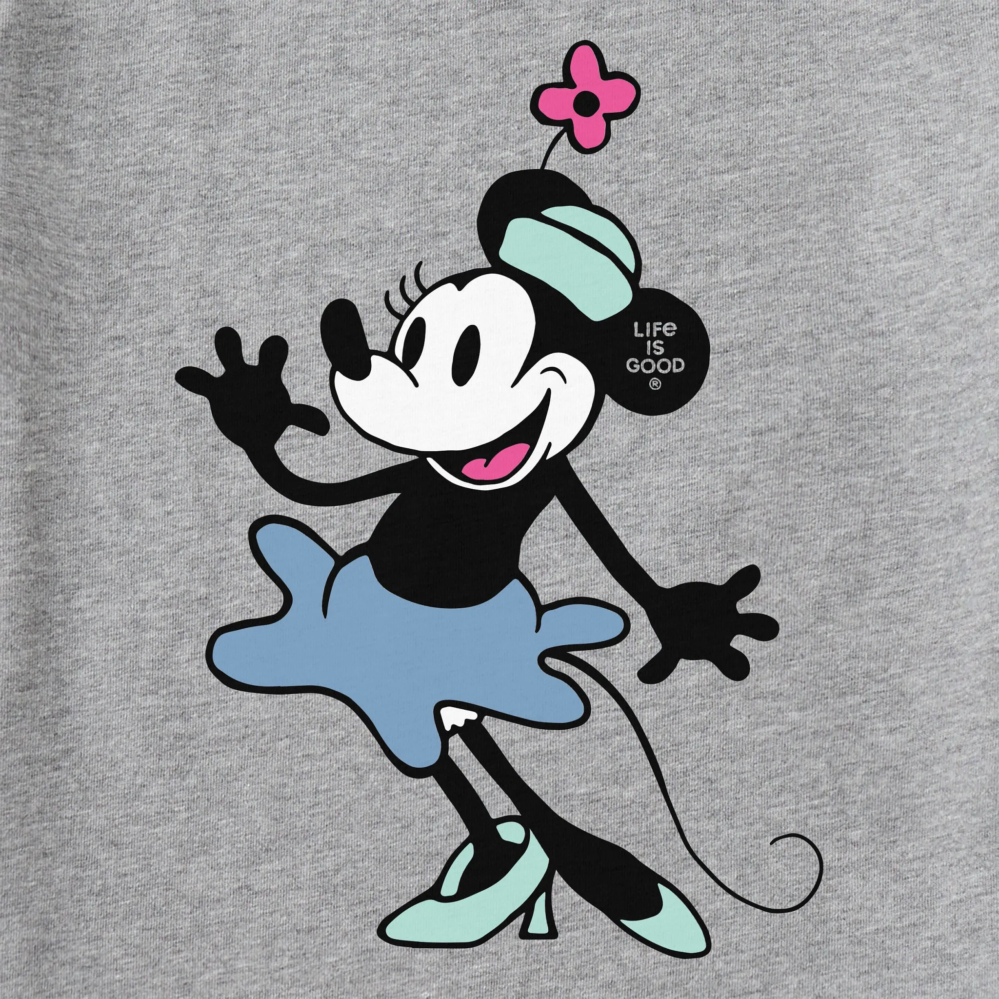 Kids Steamboat Willie Miss Mouse Short Sleeve Crusher Tee Life is Good