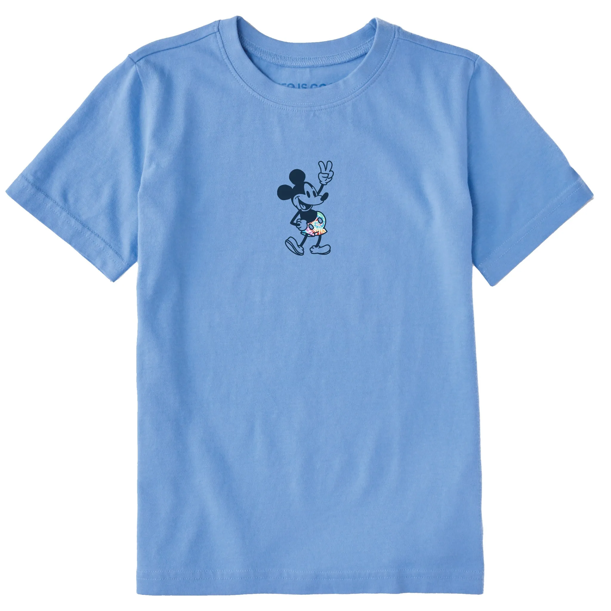 Kids Steamboat Willie Peace Mini Tie Dye Short Sleeve Crusher Tee Life is Good