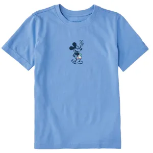 Kids Steamboat Willie Peace Mini Tie Dye Short Sleeve Crusher Tee Life is Good