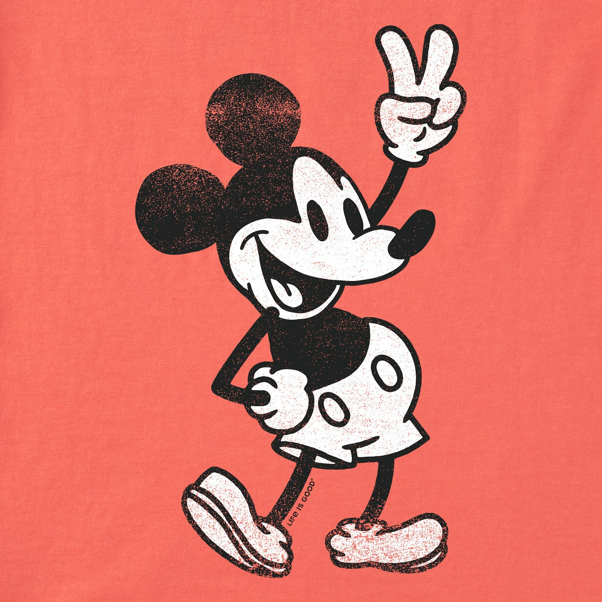 Kids Steamboat Willie Peace Short Sleeve Crusher Tee Life is Good