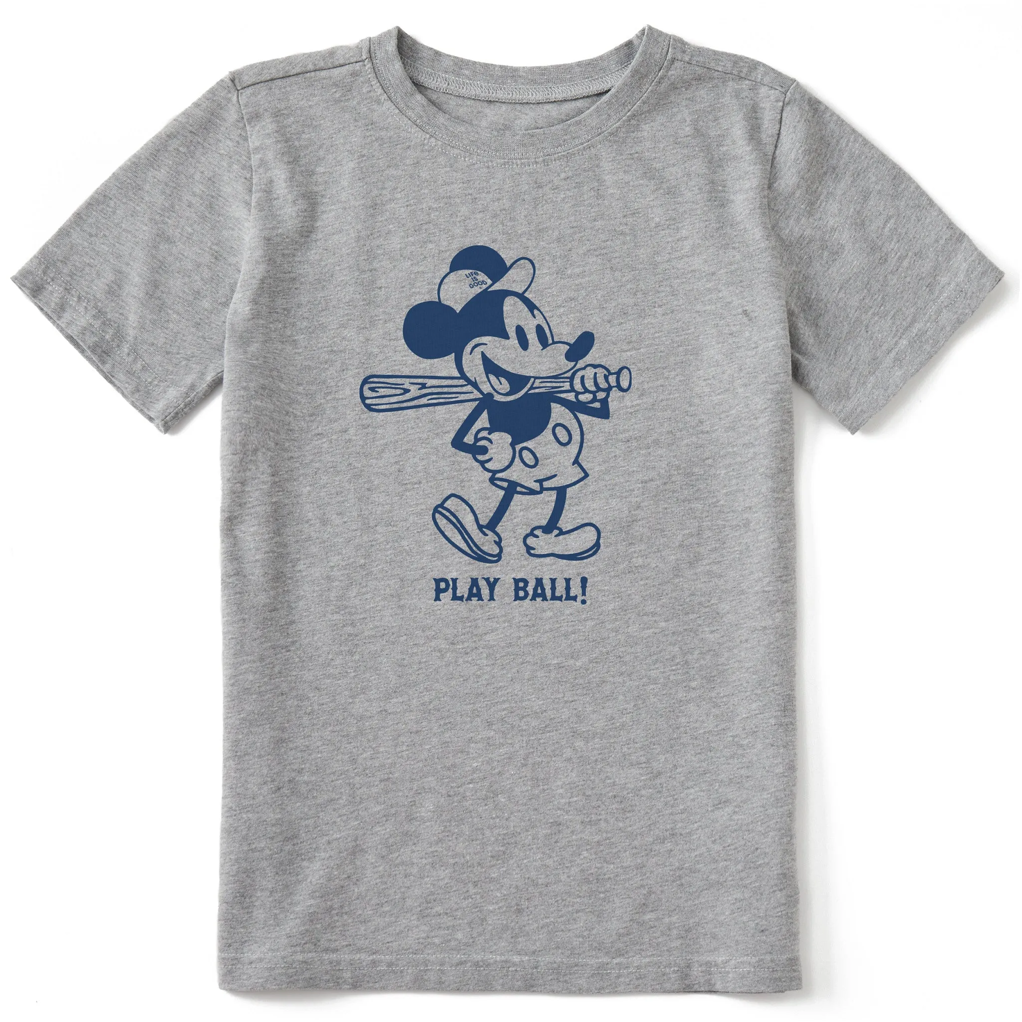 Kids Steamboat Willie Play Ball Short Sleeve Crusher Tee Life is Good