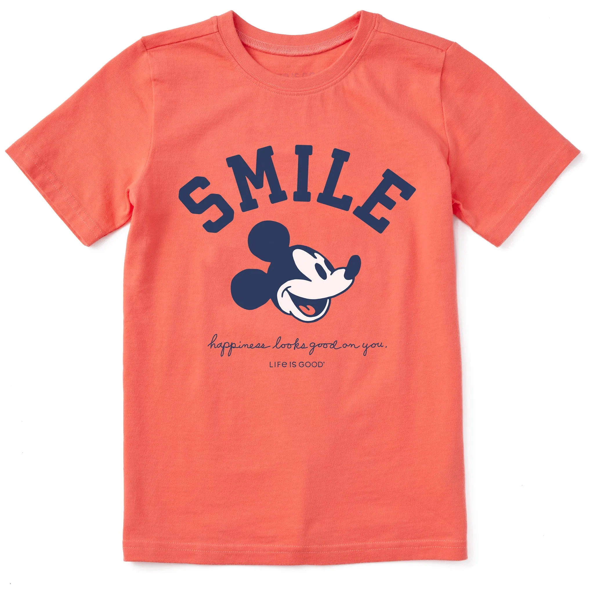 Kids Steamboat Willie Smile Short Sleeve Crusher Tee Life is Good
