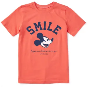Kids Steamboat Willie Smile Short Sleeve Crusher Tee Life is Good