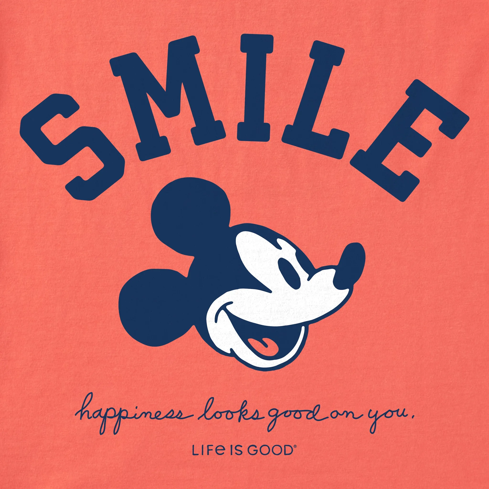 Kids Steamboat Willie Smile Short Sleeve Crusher Tee Life is Good