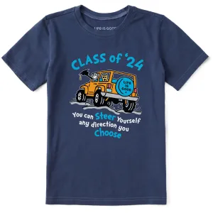 Kids Steer Yourself ATV Class of 2024 Short Sleeve Crusher Tee Life is Good