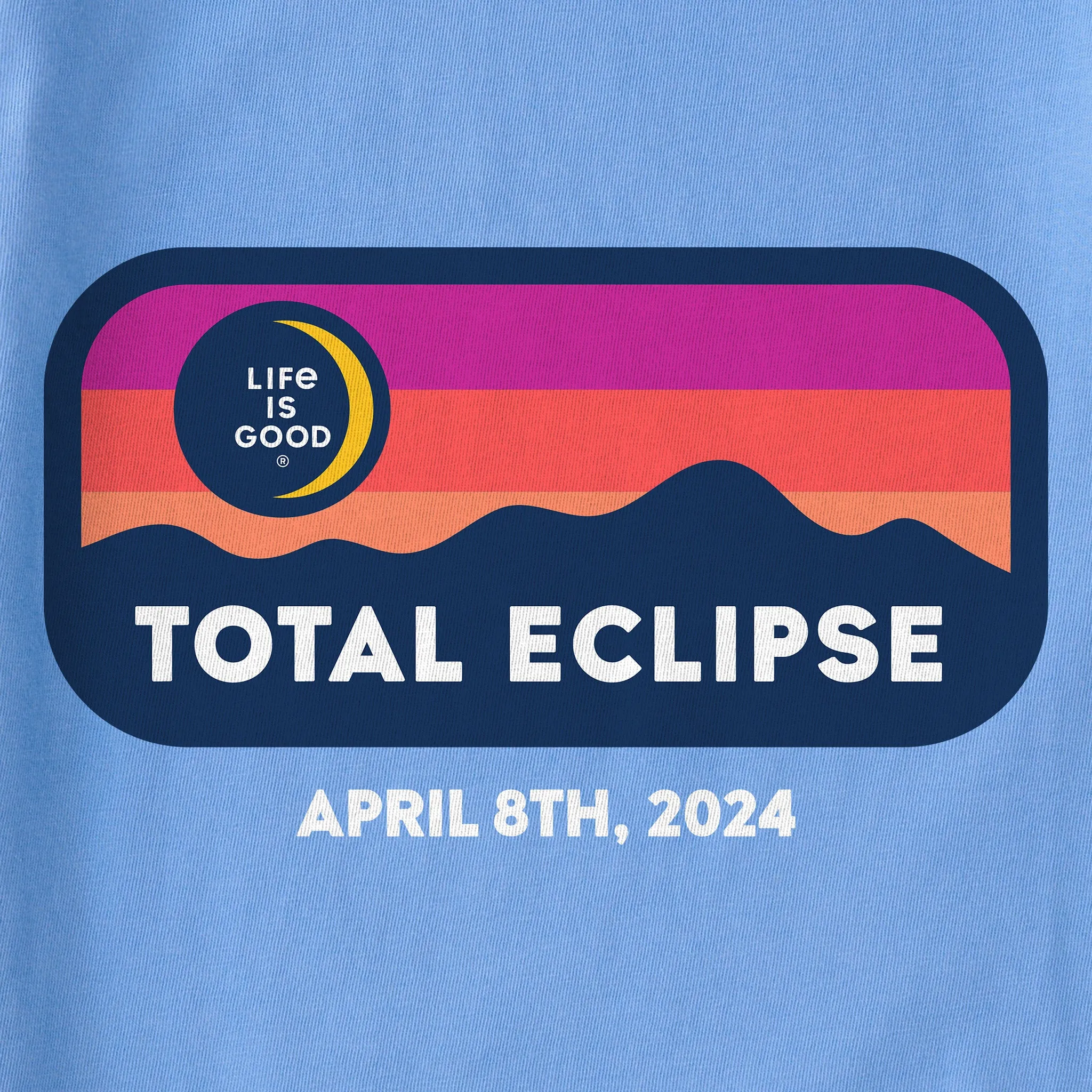 Kids Stripes Total Eclipse 4.8.24 Short Sleeve Crusher Tee Life is Good