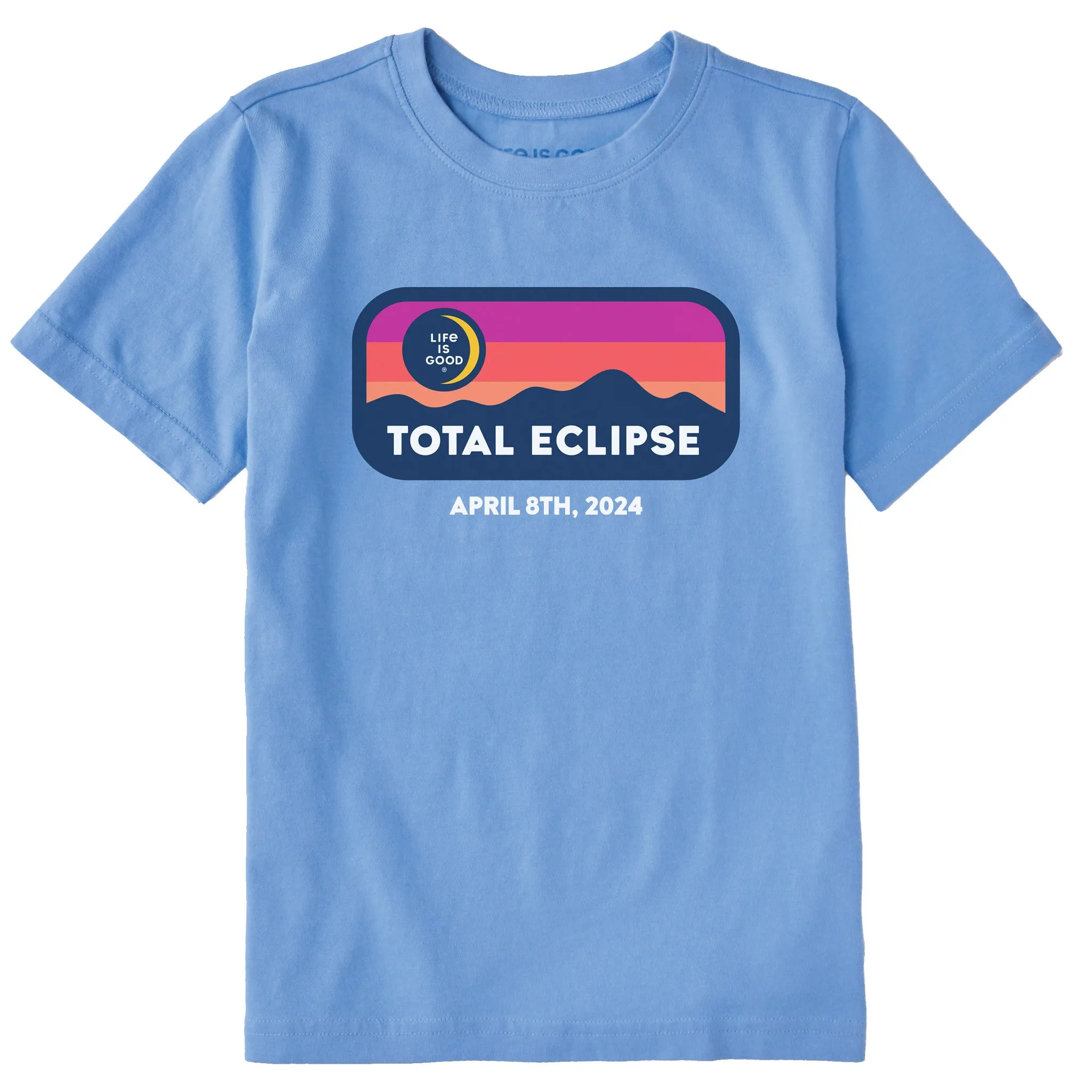 Kids Stripes Total Eclipse 4.8.24 Short Sleeve Crusher Tee Life is Good
