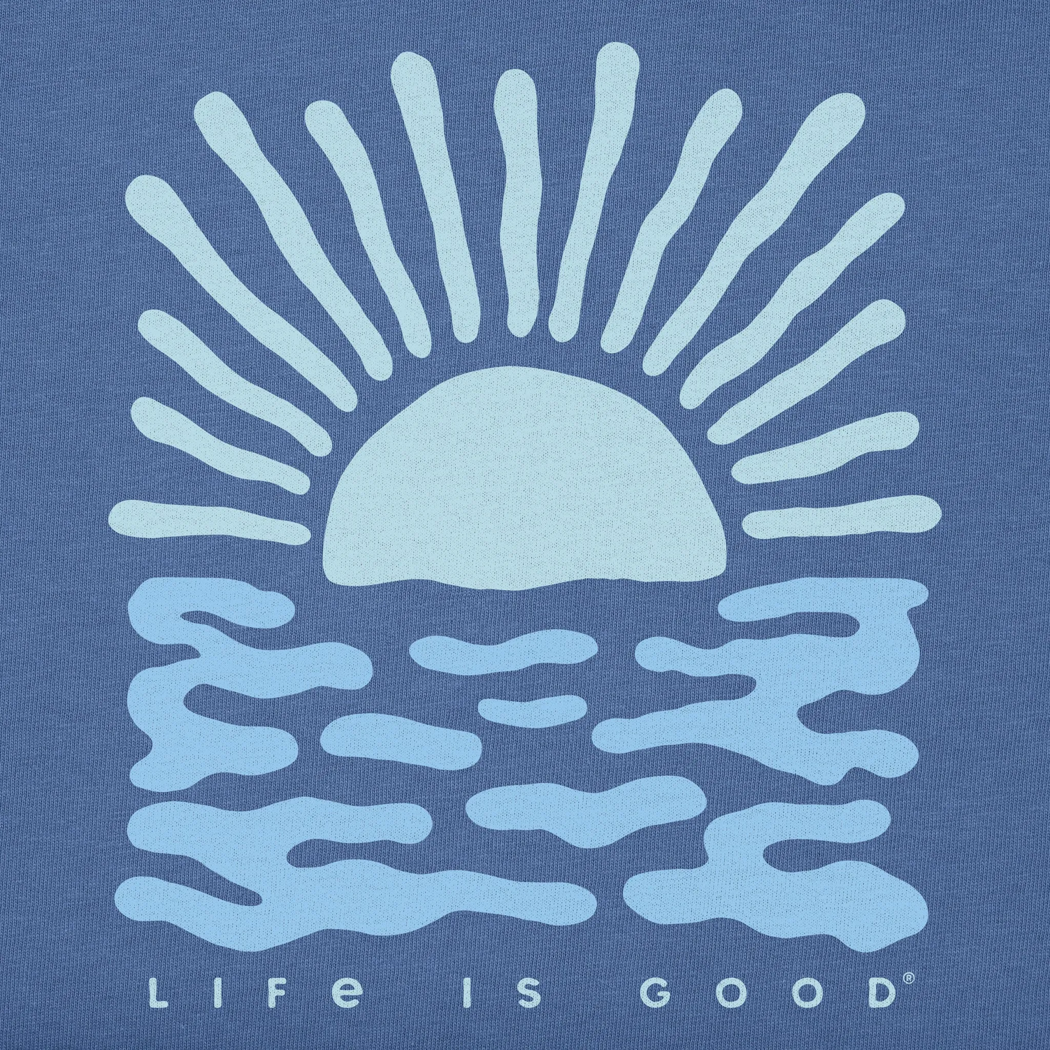 Kids Sun Over the Water Short Sleeve Crusher Tee Life is Good