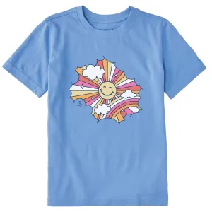 Kids Sunburst Short Sleeve Crusher Tee Life is Good