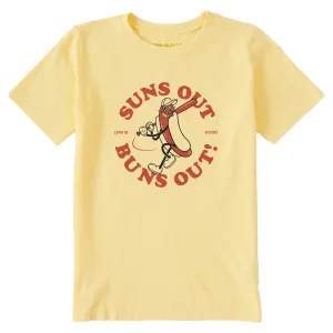 Kids Suns Out Buns Out Short Sleeve Crusher Tee Life is Good