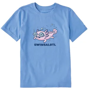 Kids Swimsalotl Short Sleeve Crusher Tee Life is Good