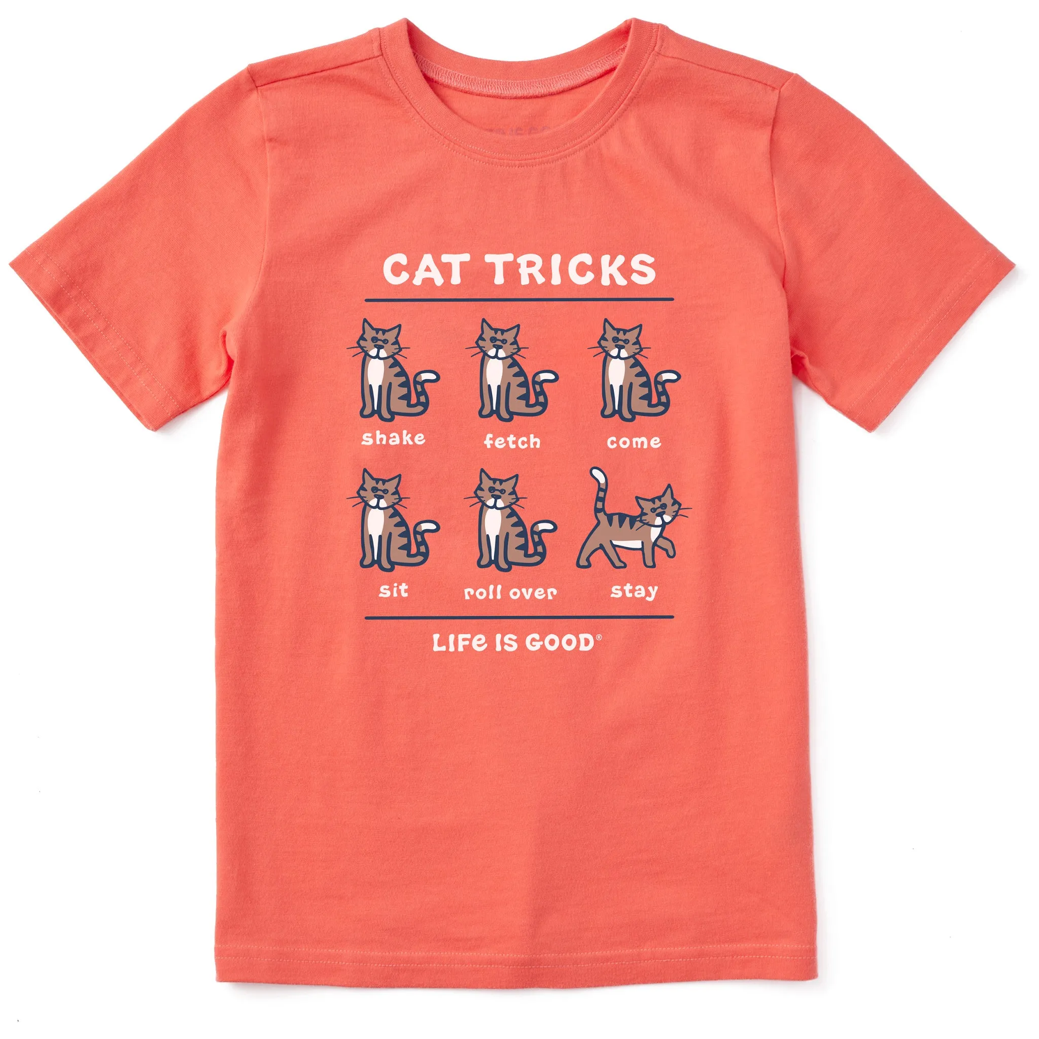 Kids Tabby Al Cat Tricks Short Sleeve Crusher Tee Life is Good
