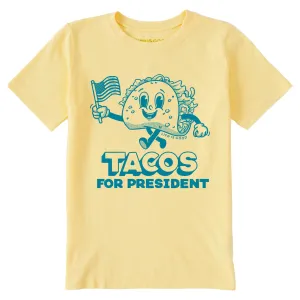 Kids Tacos for President Short Sleeve Crusher Tee Life is Good