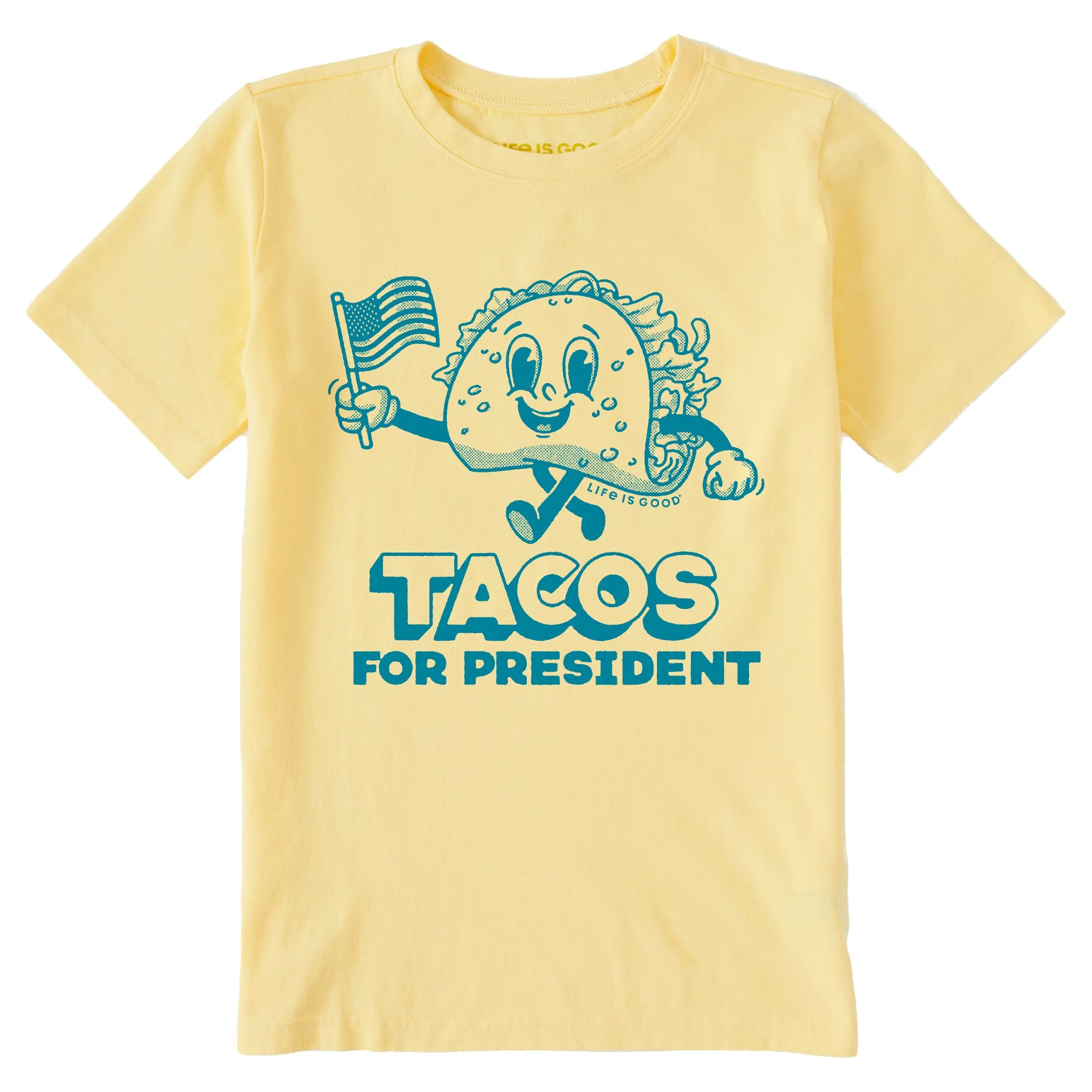 Kids Tacos for President Short Sleeve Crusher Tee Life is Good