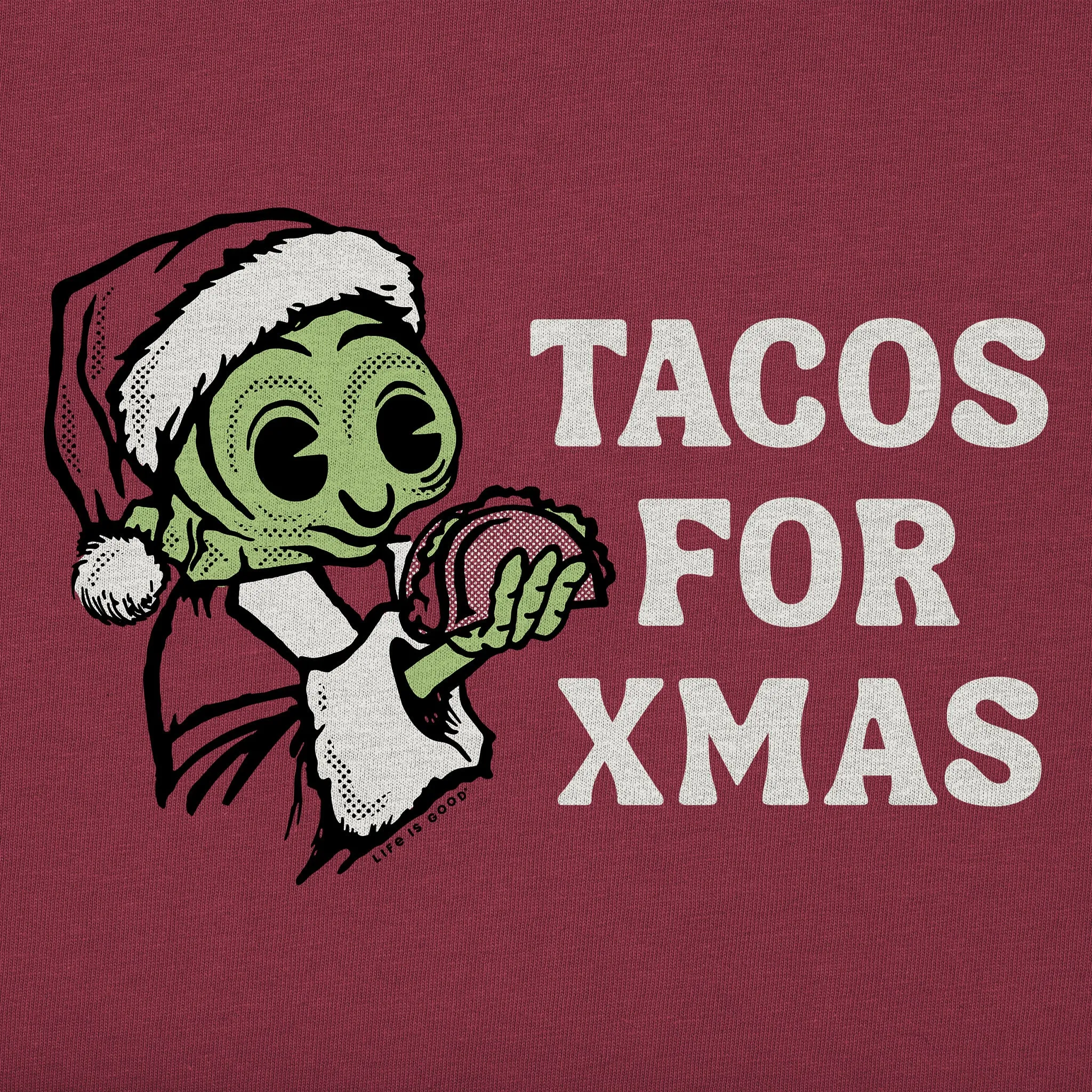 Kids Tacos for Xmas Alien Long Sleeve Crusher Tee Life is Good