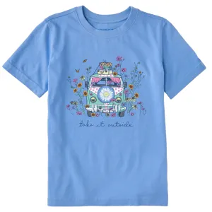 Kids Take It Outside Wildflower Van Short Sleeve Crusher Tee Life is Good