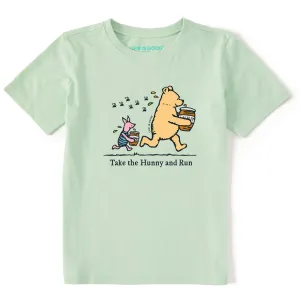 Kids Take the Hunny and Run Short Sleeve Crusher Tee Life is Good